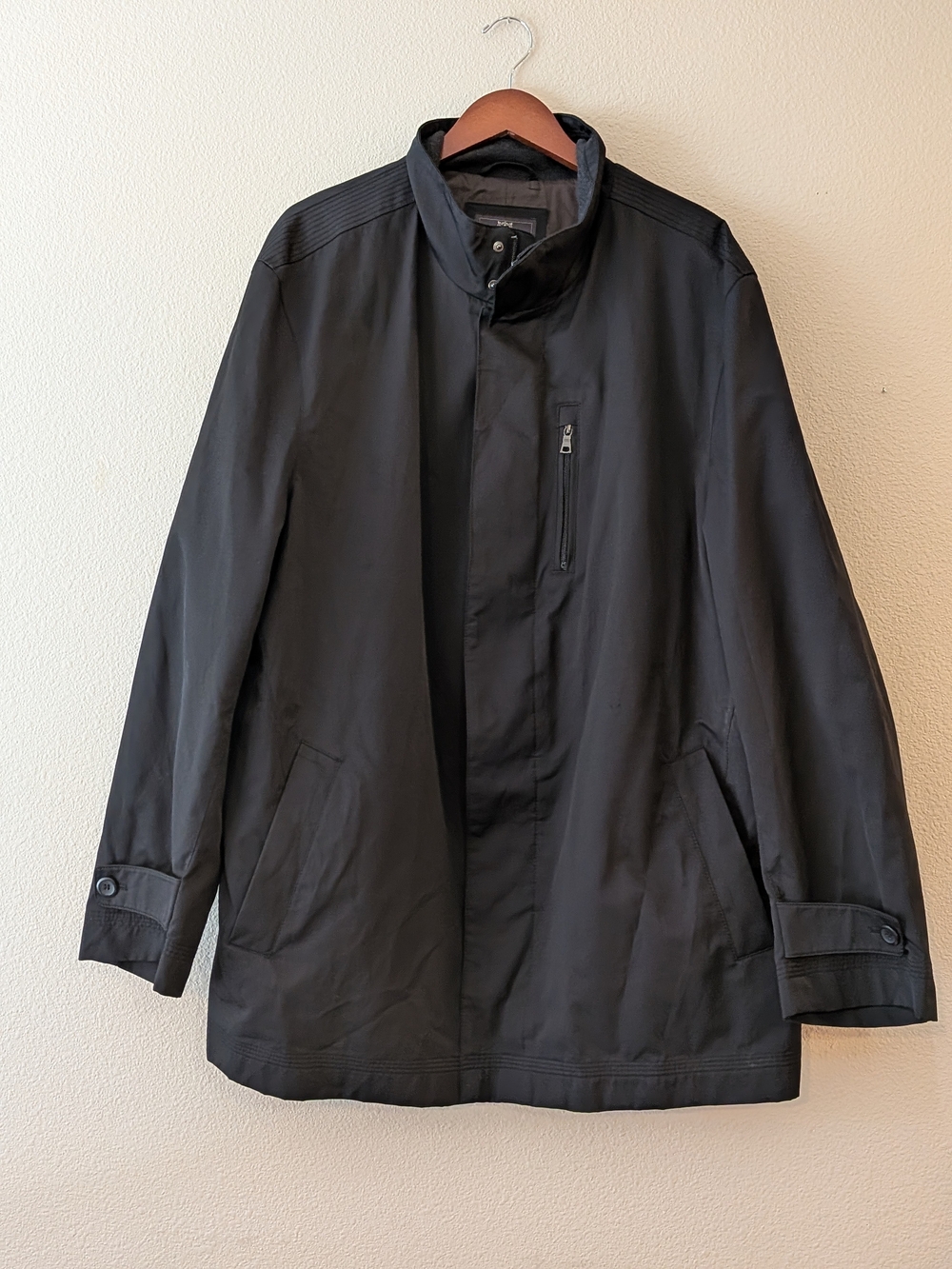 Marks and Spencer Collezione black Zip-Front, Hidden Button Jacket